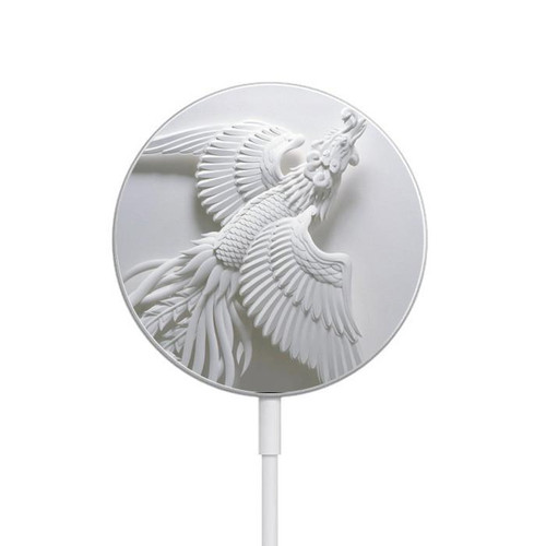 S0516 Phoenix Carving Magnetic Wireless Charger Pad with MagSafe 15W for iPhone 16 15 14 13 12