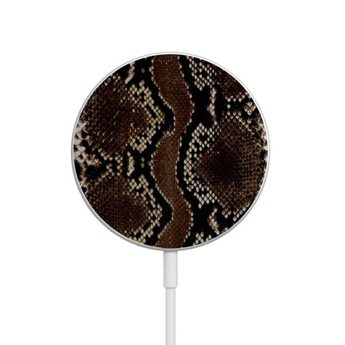 S0553 Snake Skin Magnetic Wireless Charger Pad with MagSafe 15W for iPhone 16 15 14 13 12