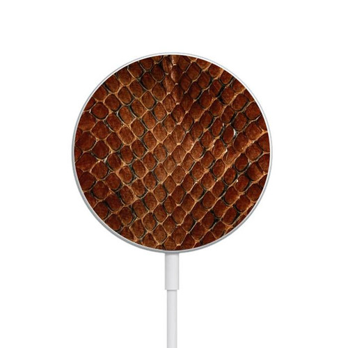 S0555 Snake Skin Magnetic Wireless Charger Pad with MagSafe 15W for iPhone 16 15 14 13 12