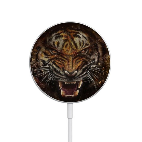 S0575 Tiger Face Magnetic Wireless Charger Pad with MagSafe 15W for iPhone 16 15 14 13 12