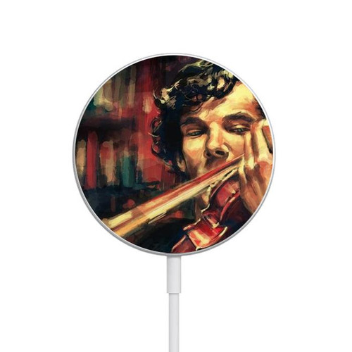 S0723 Violin Art Paint Magnetic Wireless Charger Pad with MagSafe 15W for iPhone 16 15 14 13 12