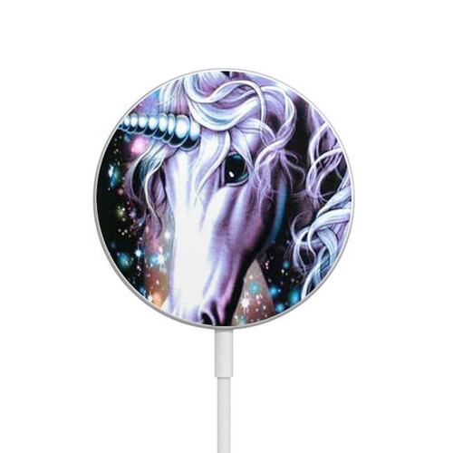 S0749 Unicorn Horse Magnetic Wireless Charger Pad with MagSafe 15W for iPhone 16 15 14 13 12