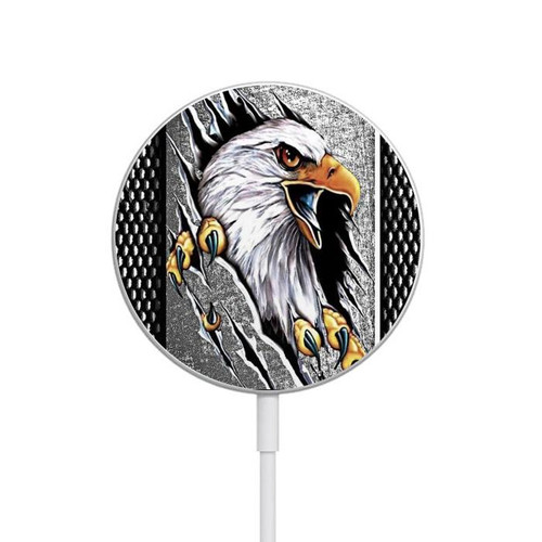 S0855 Eagle Metal Magnetic Wireless Charger Pad with MagSafe 15W for iPhone 16 15 14 13 12