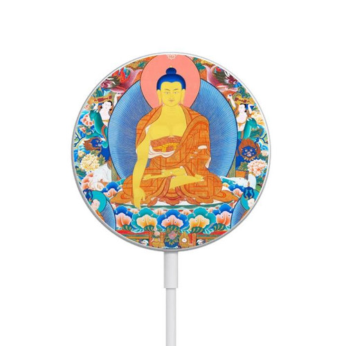 S1256 Buddha Paint Magnetic Wireless Charger Pad with MagSafe 15W for iPhone 16 15 14 13 12
