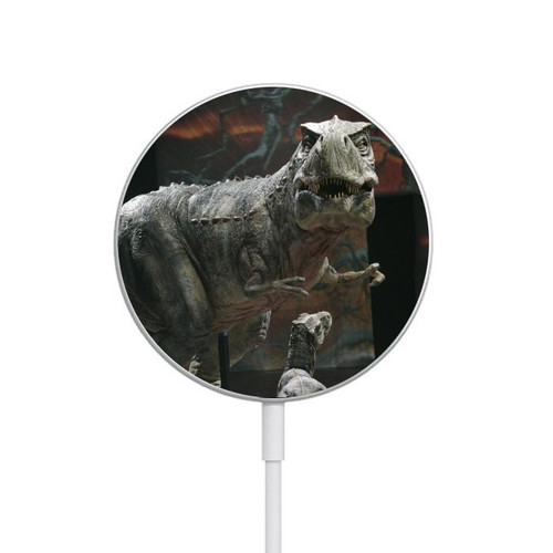 S1288 Dinosaur T Rex Museum Magnetic Wireless Charger Pad with MagSafe 15W for iPhone 16 15 14 13 12