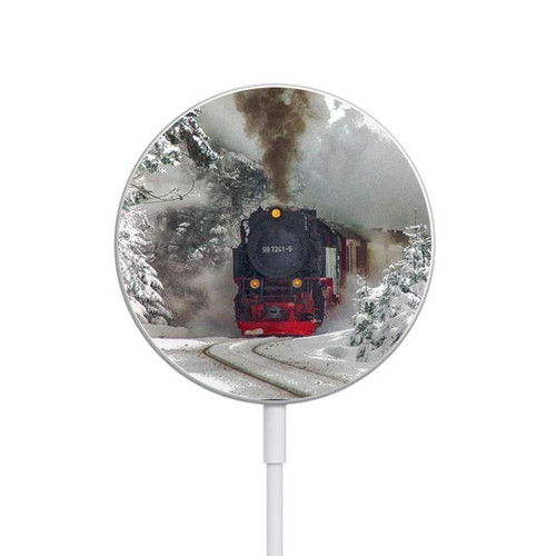 S1509 Steam Train Magnetic Wireless Charger Pad with MagSafe 15W for iPhone 16 15 14 13 12