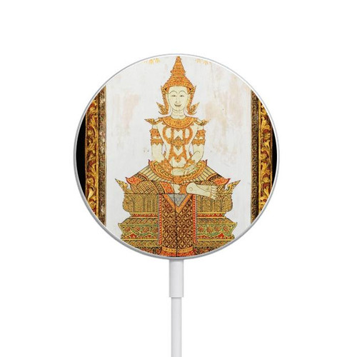 S1511 Thai Emerald Art Magnetic Wireless Charger Pad with MagSafe 15W for iPhone 16 15 14 13 12