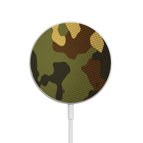 S1602 Camo Camouflage Graphic Printed Magnetic Wireless Charger Pad with MagSafe 15W for iPhone 16 15 14 13 12