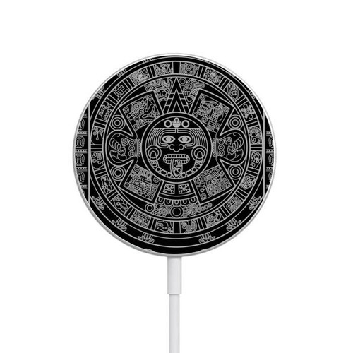 S1838 Mayan Pattern Magnetic Wireless Charger Pad with MagSafe 15W for iPhone 16 15 14 13 12