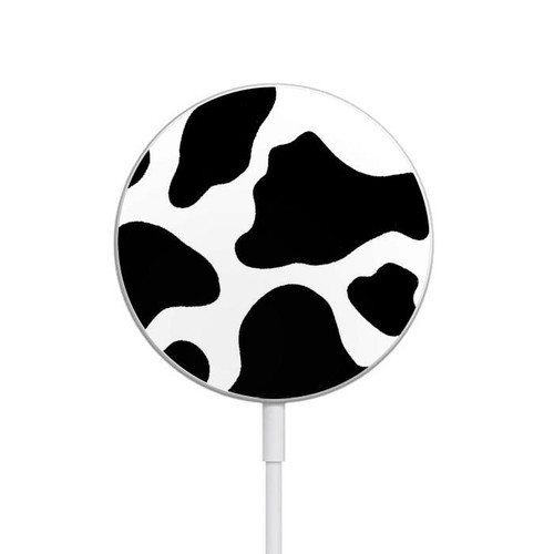 S2096 Seamless Cow Pattern Magnetic Wireless Charger Pad with MagSafe 15W for iPhone 16 15 14 13 12
