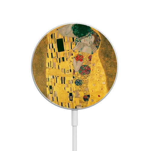 S2137 Gustav Klimt The Kiss Magnetic Wireless Charger Pad with MagSafe 15W for iPhone 16 15 14 13 12