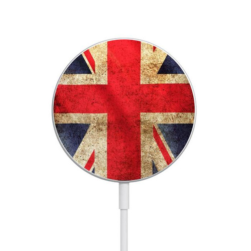 S2303 British UK Vintage Flag Magnetic Wireless Charger Pad with MagSafe 15W for iPhone 16 15 14 13 12