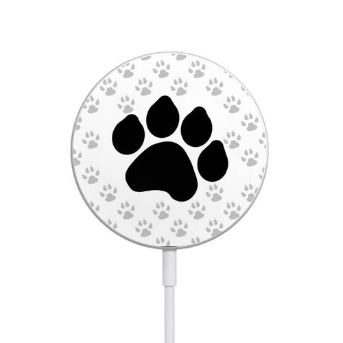 S2355 Paw Foot Print Magnetic Wireless Charger Pad with MagSafe 15W for iPhone 16 15 14 13 12