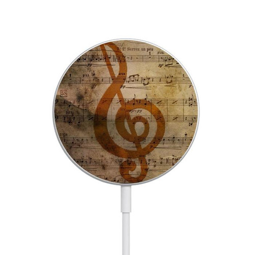 S2368 Sheet Music Notes Magnetic Wireless Charger Pad with MagSafe 15W for iPhone 16 15 14 13 12
