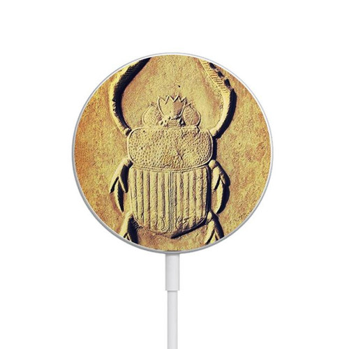 S2401 Egyptian Scarab Beetle Graphic Printed Magnetic Wireless Charger Pad with MagSafe 15W for iPhone 16 15 14 13 12 S2401 Egyptian Scarab Beetle Graphic Printed Magnetic Wireless Charger Pad with MagSafe 15W for iPhone 16 15 14 13 12