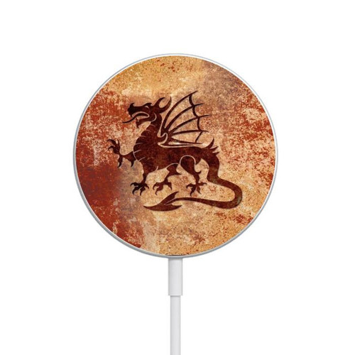 S2485 Dragon Metal Texture Graphic Printed Magnetic Wireless Charger Pad with MagSafe 15W for iPhone 16 15 14 13 12