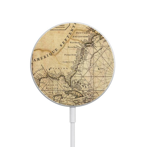 S2506 Exploration North America Map Magnetic Wireless Charger Pad with MagSafe 15W for iPhone 16 15 14 13 12