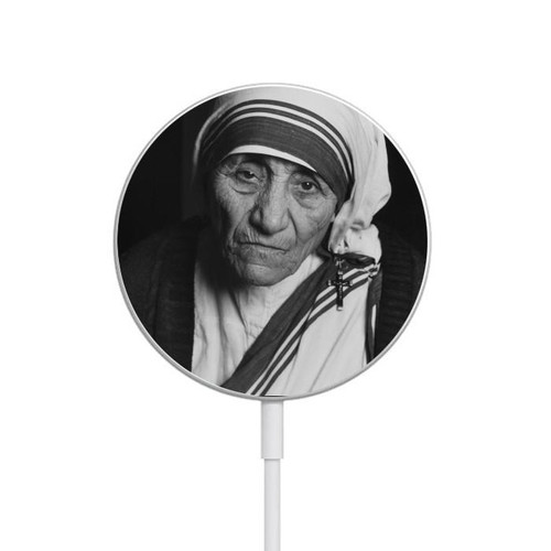 S2512 Mother Teresa Magnetic Wireless Charger Pad with MagSafe 15W for iPhone 16 15 14 13 12