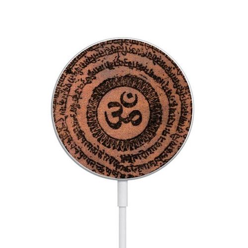 S2874 Om Symbol Tattoo Magnetic Wireless Charger Pad with MagSafe 15W for iPhone 16 15 14 13 12