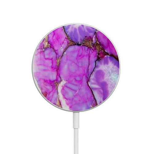 S2907 Purple Turquoise Stone Magnetic Wireless Charger Pad with MagSafe 15W for iPhone 16 15 14 13 12