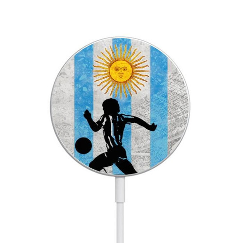 S2977 Argentina Football Soccer Magnetic Wireless Charger Pad with MagSafe 15W for iPhone 16 15 14 13 12