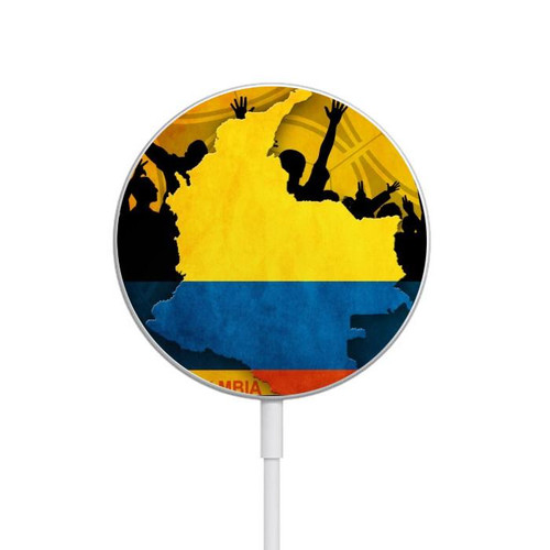 S2996 Colombia Football Soccer Magnetic Wireless Charger Pad with MagSafe 15W for iPhone 16 15 14 13 12
