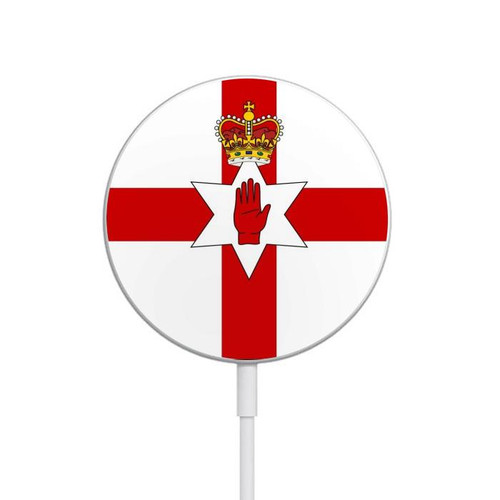 S3089 Flag of Northern Ireland Magnetic Wireless Charger Pad with MagSafe 15W for iPhone 16 15 14 13 12