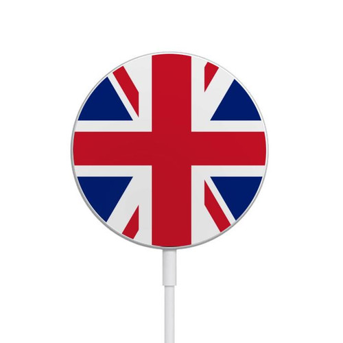 S3103 Flag of The United Kingdom Magnetic Wireless Charger Pad with MagSafe 15W for iPhone 16 15 14 13 12