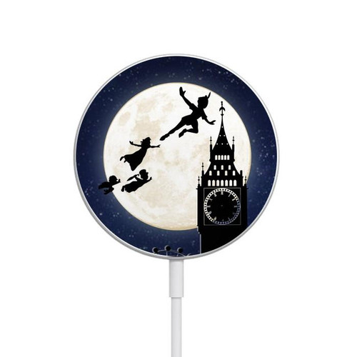 S3249 Peter Pan Fly Full Moon Night Magnetic Wireless Charger Pad with MagSafe 15W for iPhone 16 15 14 13 12