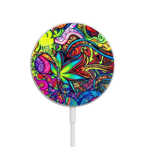 S3255 Colorful Art Pattern Magnetic Wireless Charger Pad with MagSafe 15W for iPhone 16 15 14 13 12