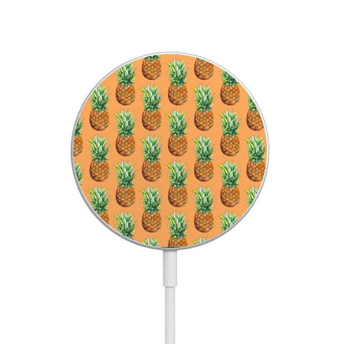 S3258 Pineapple Pattern Magnetic Wireless Charger Pad with MagSafe 15W for iPhone 16 15 14 13 12