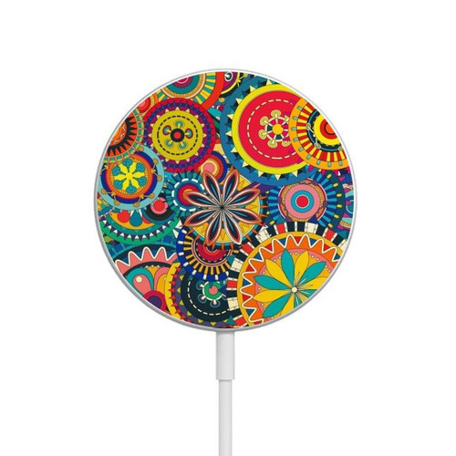 S3272 Colorful Pattern Magnetic Wireless Charger Pad with MagSafe 15W for iPhone 16 15 14 13 12