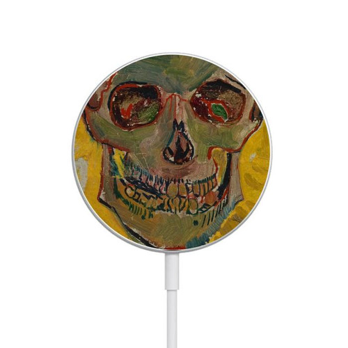 S3359 Vincent Van Gogh Skull Magnetic Wireless Charger Pad with MagSafe 15W for iPhone 16 15 14 13 12