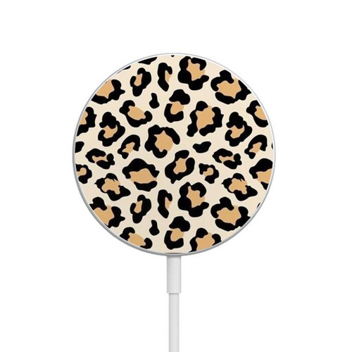 S3374 Fashionable Leopard Seamless Pattern Magnetic Wireless Charger Pad with MagSafe 15W for iPhone 16 15 14 13 12