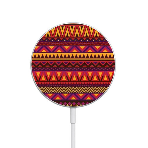 S3404 Aztecs Pattern Magnetic Wireless Charger Pad with MagSafe 15W for iPhone 16 15 14 13 12