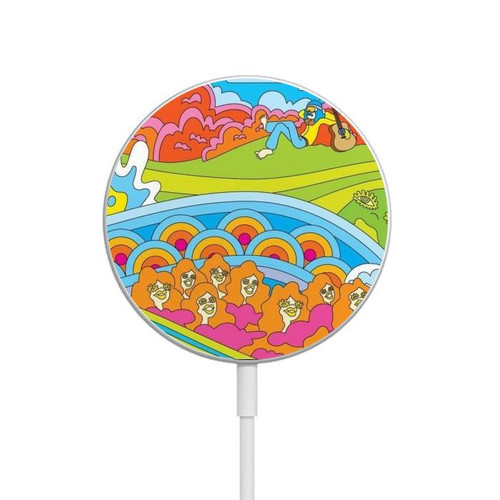 S3407 Hippie Art Magnetic Wireless Charger Pad with MagSafe 15W for iPhone 16 15 14 13 12