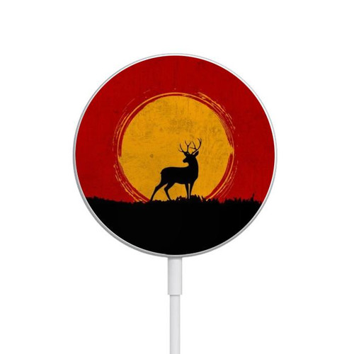 S3513 Deer Sunset Magnetic Wireless Charger Pad with MagSafe 15W for iPhone 16 15 14 13 12