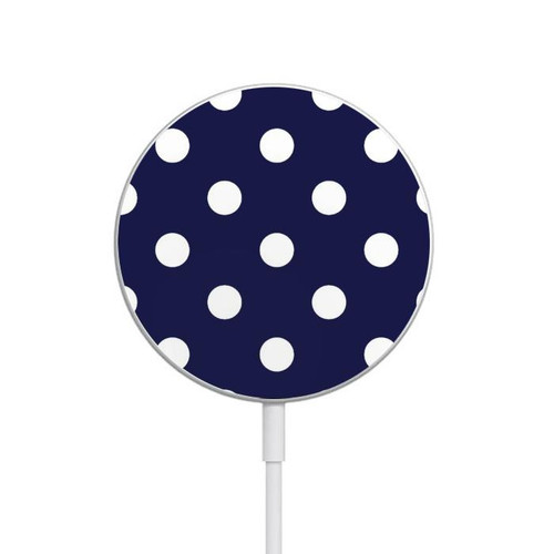 S3533 Blue Polka Dot Magnetic Wireless Charger Pad with MagSafe 15W for iPhone 16 15 14 13 12