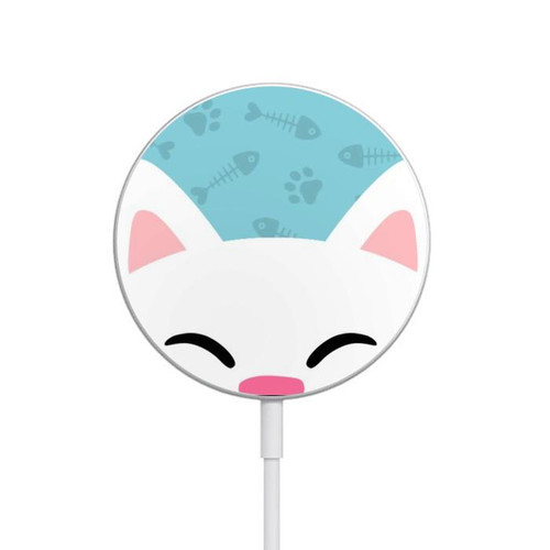 S3542 Cute Cat Cartoon Magnetic Wireless Charger Pad with MagSafe 15W for iPhone 16 15 14 13 12