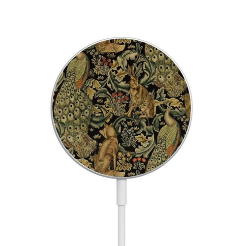 S3661 William Morris Forest Velvet Magnetic Wireless Charger Pad with MagSafe 15W for iPhone 16 15 14 13 12