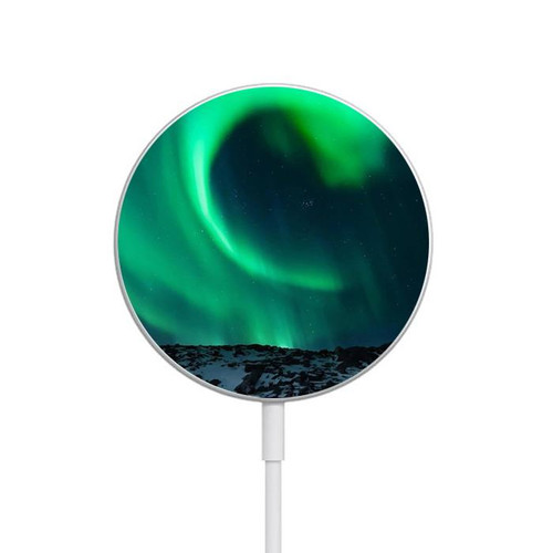 S3667 Aurora Northern Light Magnetic Wireless Charger Pad with MagSafe 15W for iPhone 16 15 14 13 12