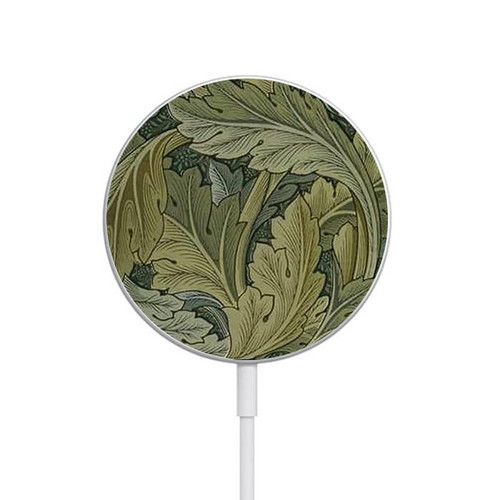 S3790 William Morris Acanthus Leaves Magnetic Wireless Charger Pad with MagSafe 15W for iPhone 16 15 14 13 12