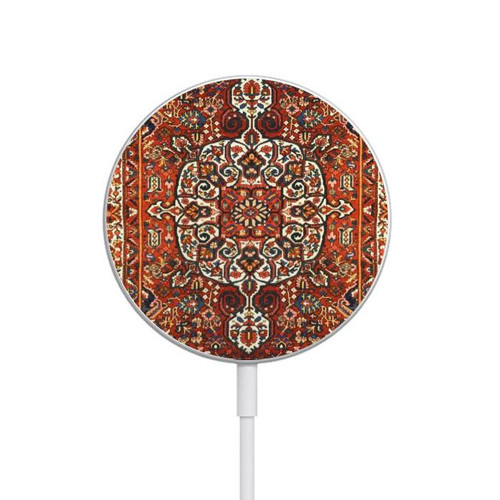 S3813 Persian Carpet Rug Pattern Magnetic Wireless Charger Pad with MagSafe 15W for iPhone 16 15 14 13 12