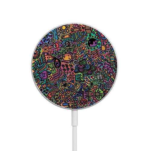 S3815 Psychedelic Art Magnetic Wireless Charger Pad with MagSafe 15W for iPhone 16 15 14 13 12