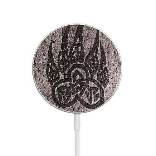 S3832 Viking Norse Bear Paw Berserkers Rock Magnetic Wireless Charger Pad with MagSafe 15W for iPhone 16 15 14 13 12 S3832 Viking Norse Bear Paw Berserkers Rock Magnetic Wireless Charger Pad with MagSafe 15W for iPhone 16 15 14 13 12