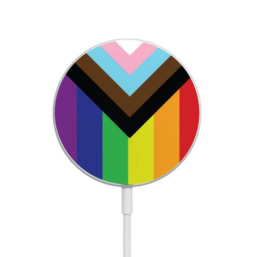 S3846 Pride Flag LGBT Magnetic Wireless Charger Pad with MagSafe 15W for iPhone 16 15 14 13 12