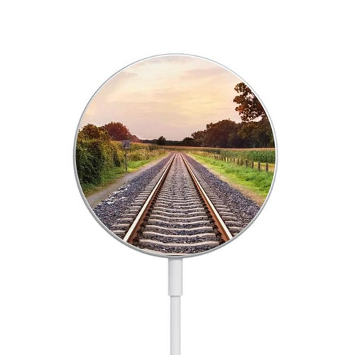 S3866 Railway Straight Train Track Magnetic Wireless Charger Pad with MagSafe 15W for iPhone 16 15 14 13 12