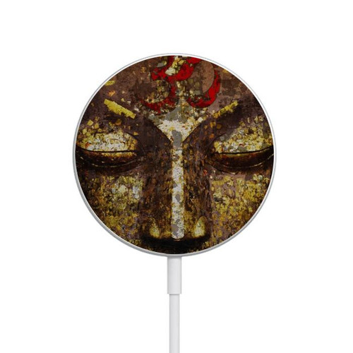 S3874 Buddha Face Ohm Symbol Magnetic Wireless Charger Pad with MagSafe 15W for iPhone 16 15 14 13 12