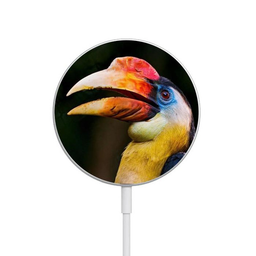 S3876 Colorful Hornbill Magnetic Wireless Charger Pad with MagSafe 15W for iPhone 16 15 14 13 12