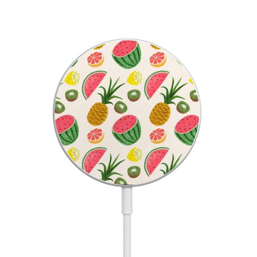 S3883 Fruit Pattern Magnetic Wireless Charger Pad with MagSafe 15W for iPhone 16 15 14 13 12